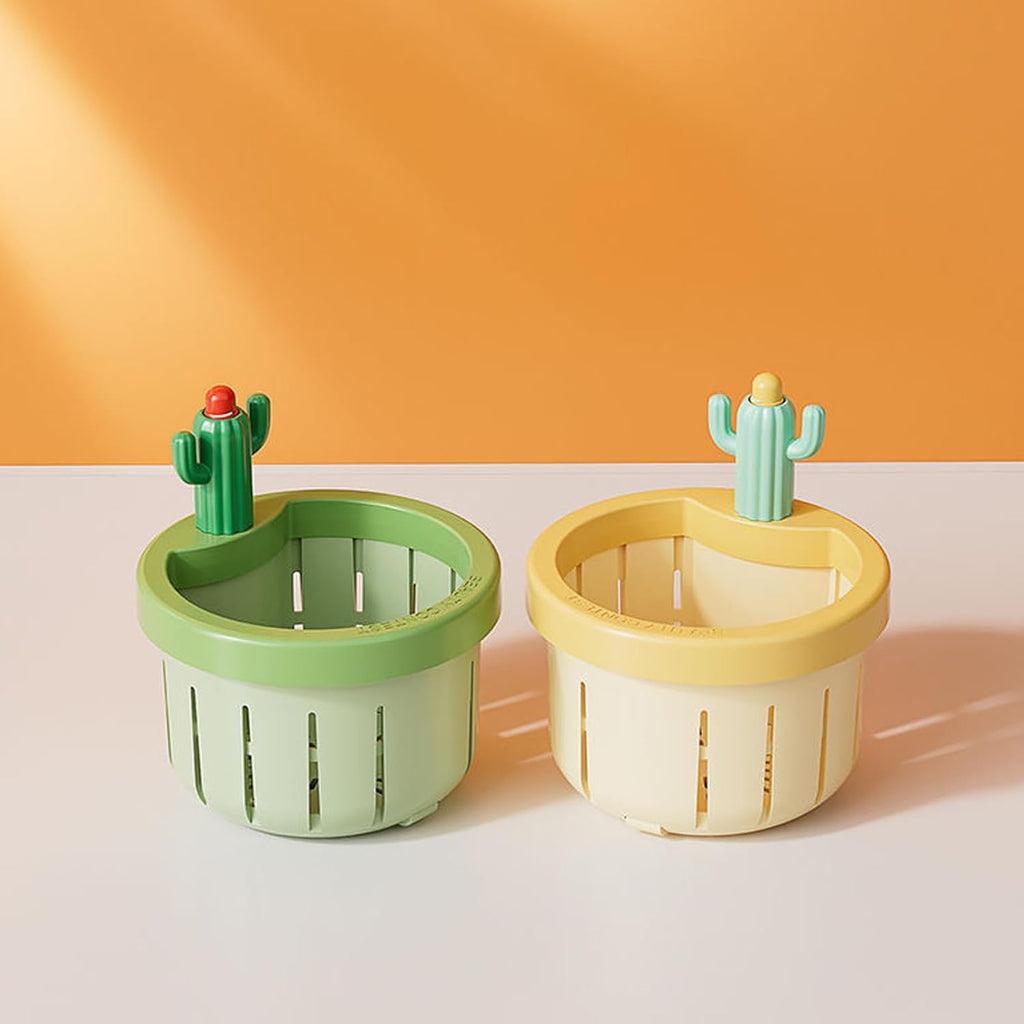 Cactus Kitchen Sink Strainer - Press Automatic Dumping